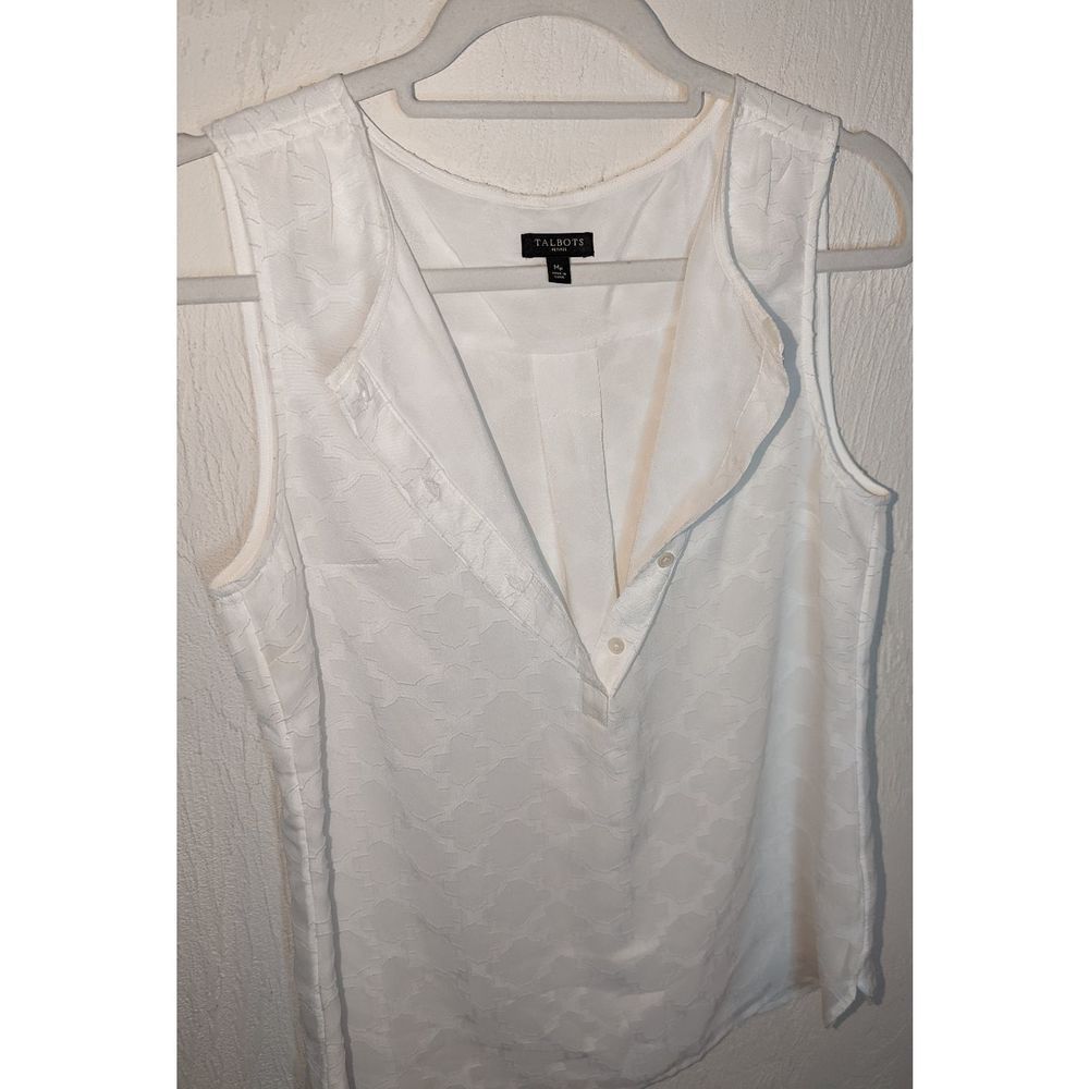 Talbots Sheer Tank Top Size Medium Petite - Picture 9 of 12